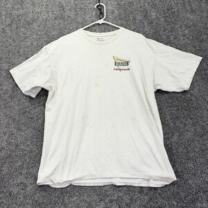 In-N-Out Burger Shirt Mens XL White California Sunset Palm Graphic Tee Fast Food